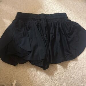 Black butterfly shorts